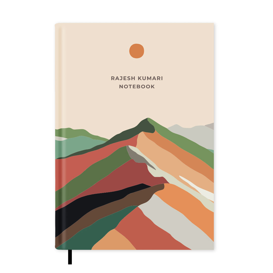 Sun Mountain Range Personalised Notebook A5