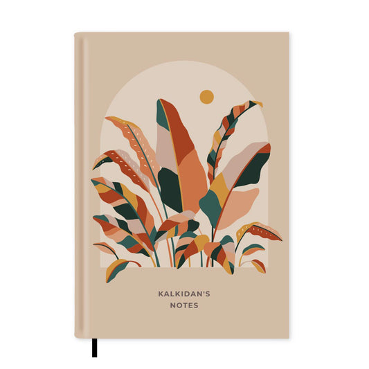 Tropical Leaves Personalised Notebook A5