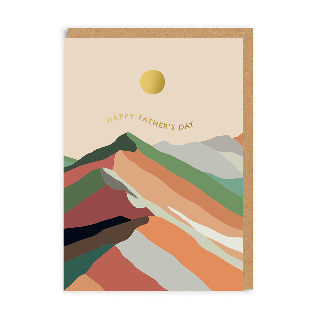 Mountains Happy Father's Day Greeting Card