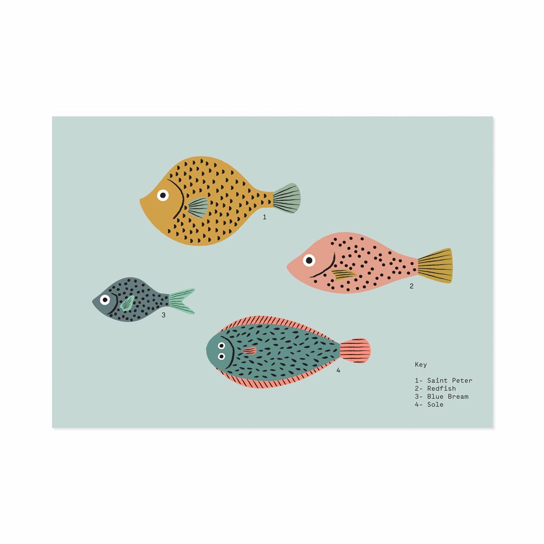 A5 Fish Art Print