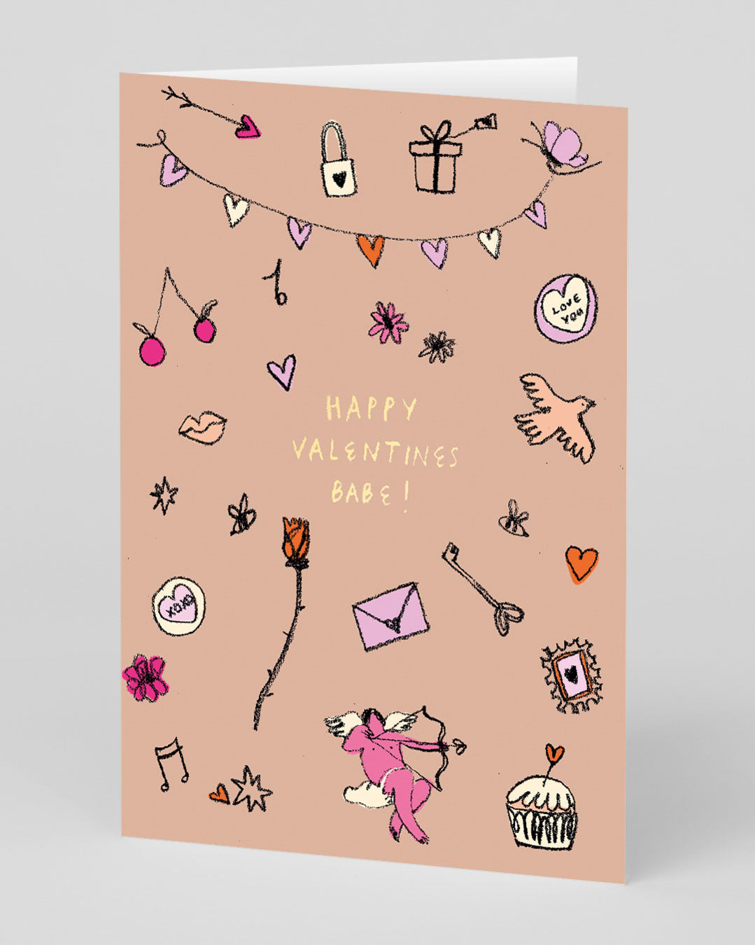 Personalised Happy Valentine's Day Babe Card