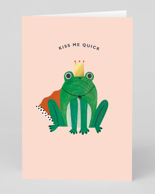 Personalised Kiss Me Quick Greeting Card