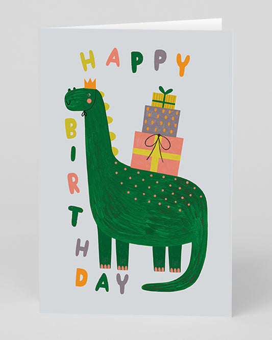 Personalised Happy Birthday Cute Dinosaur Card