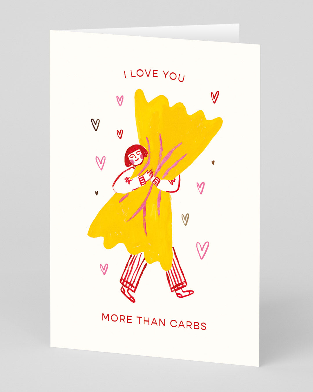 Personalised Love You More Than Carbs Card