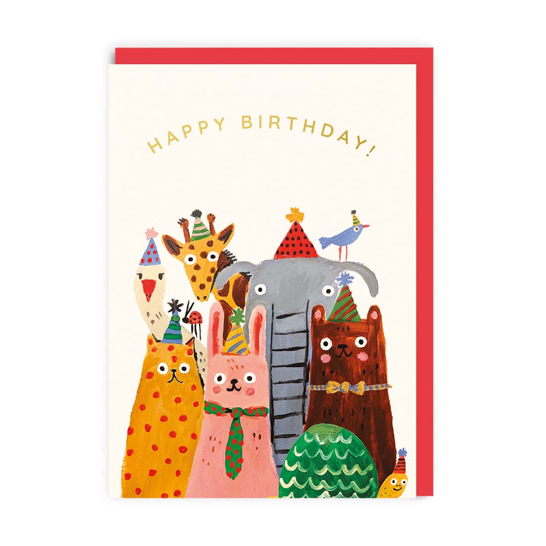 Animals Group Birthday Card