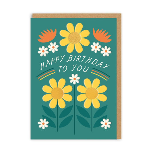 Happy Birthday To You Floral Greeting Card