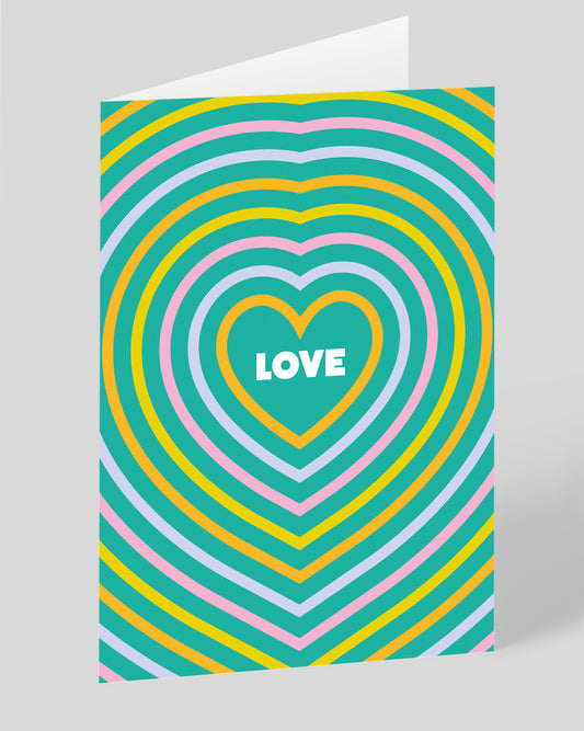 Personalised Love Hearts Card