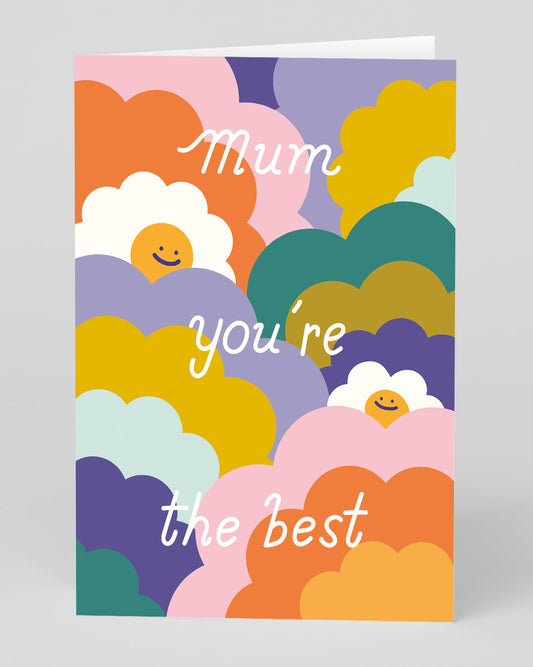 Personalised Mum You're The Best Rainbows Greeting Card