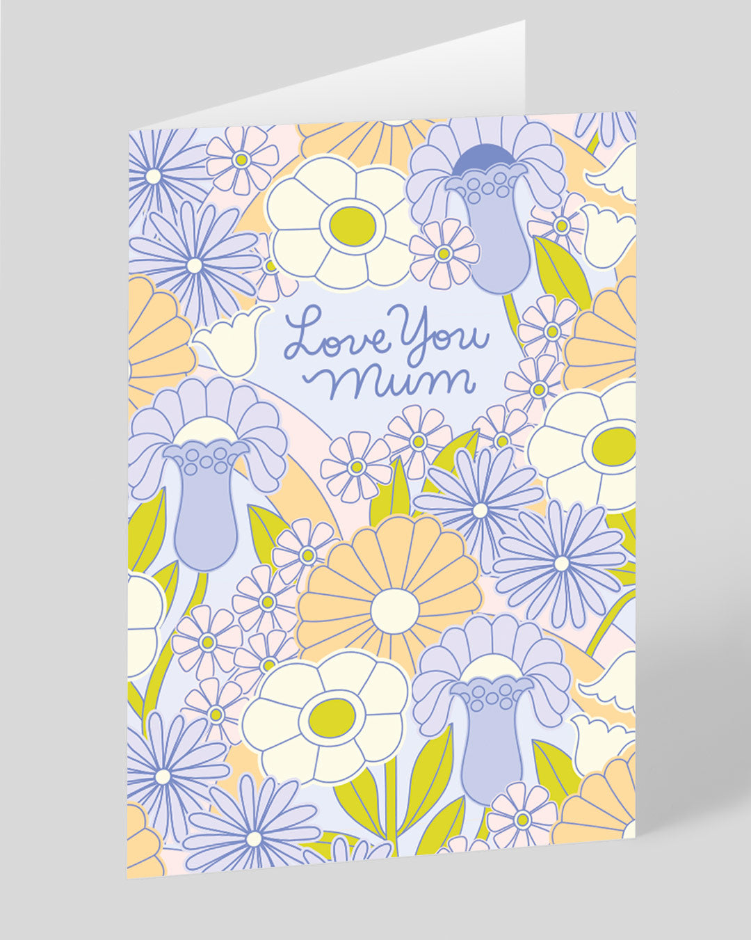 Love You Mum Floral Greeting Card