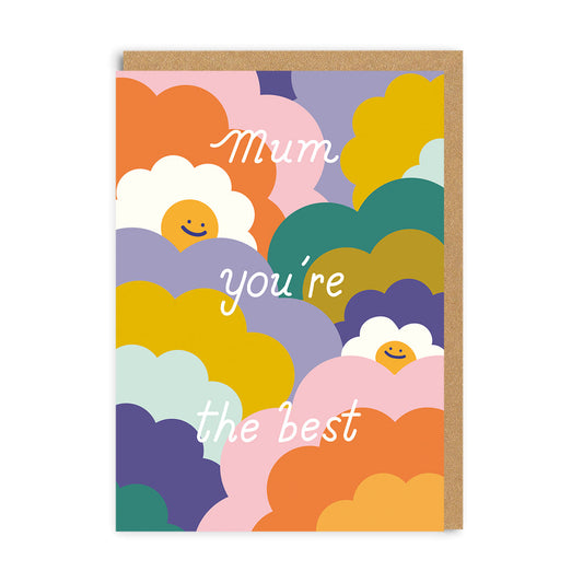 Mum You're The Best Rainbows Greeting Card