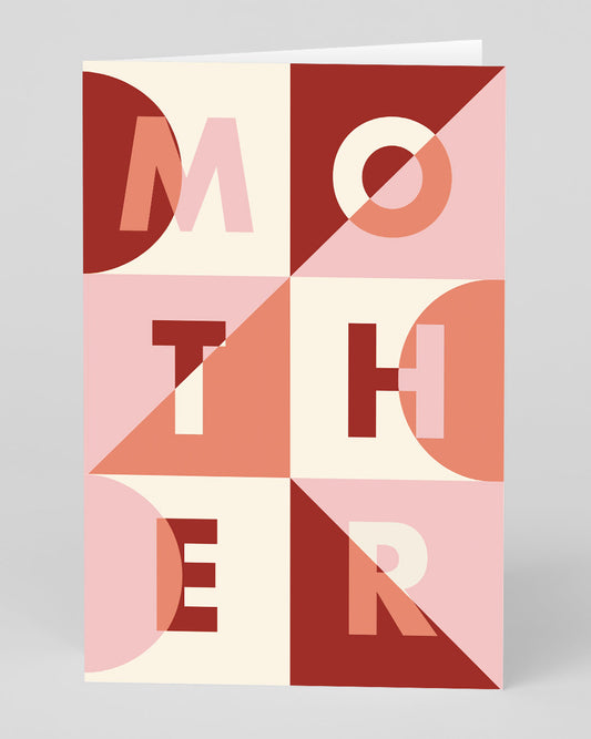 Personalised Mother Colour Block Card