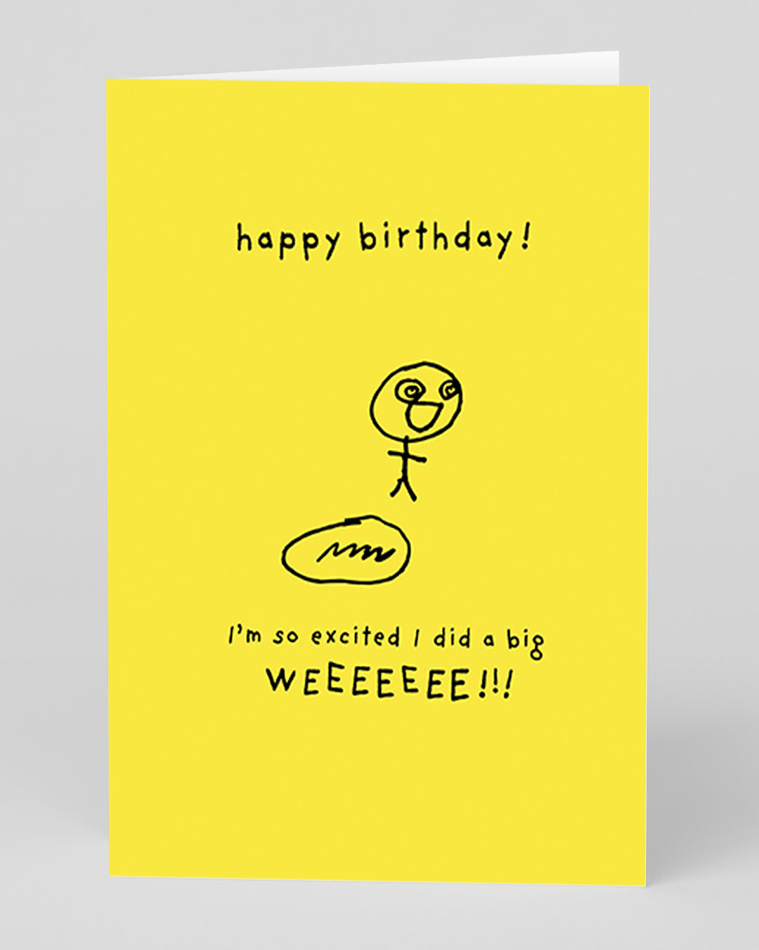Personalised So Excited I Did a Big Wee Birthday Card