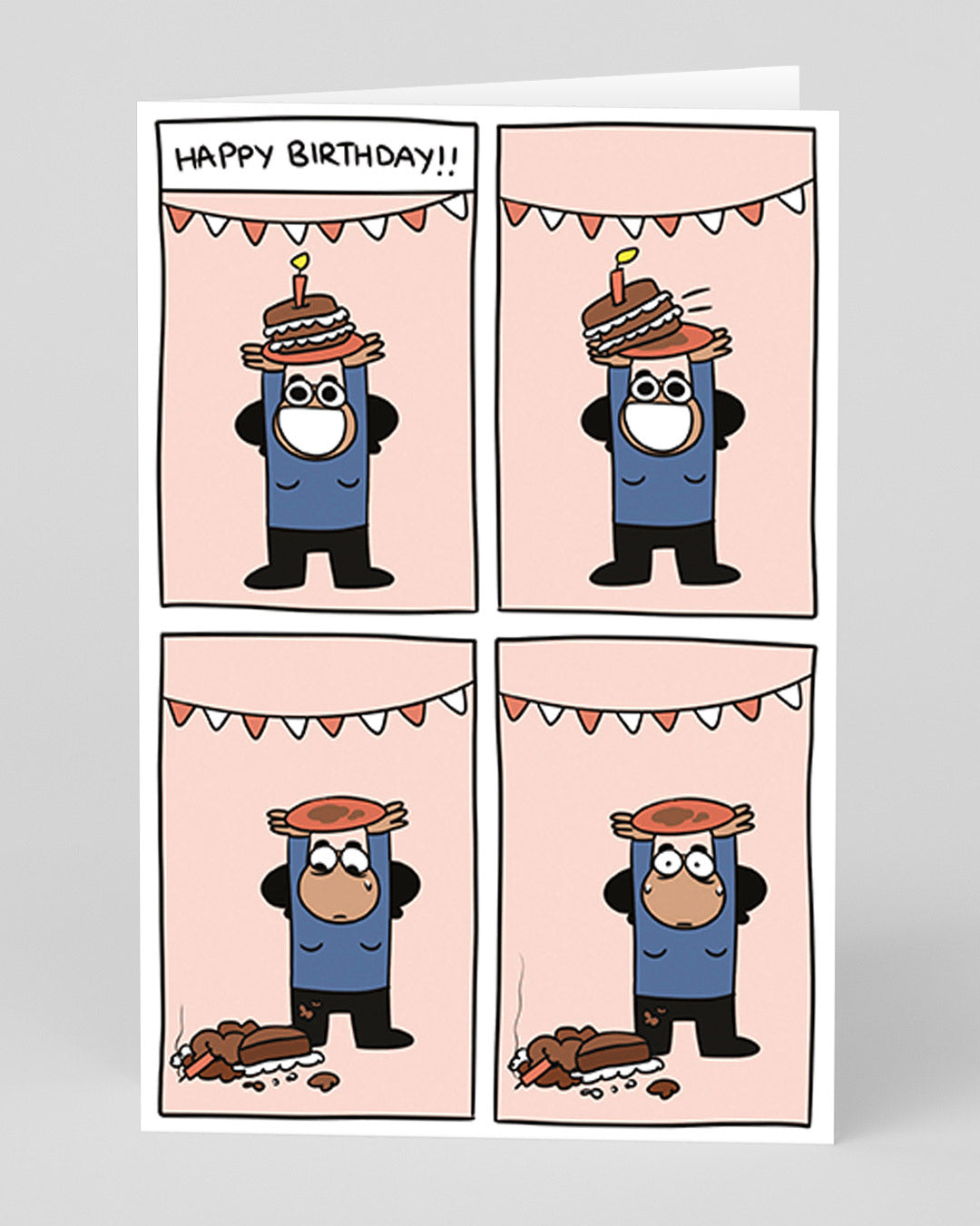 Personalised Cake Drop Happy Birthday Greeting Card