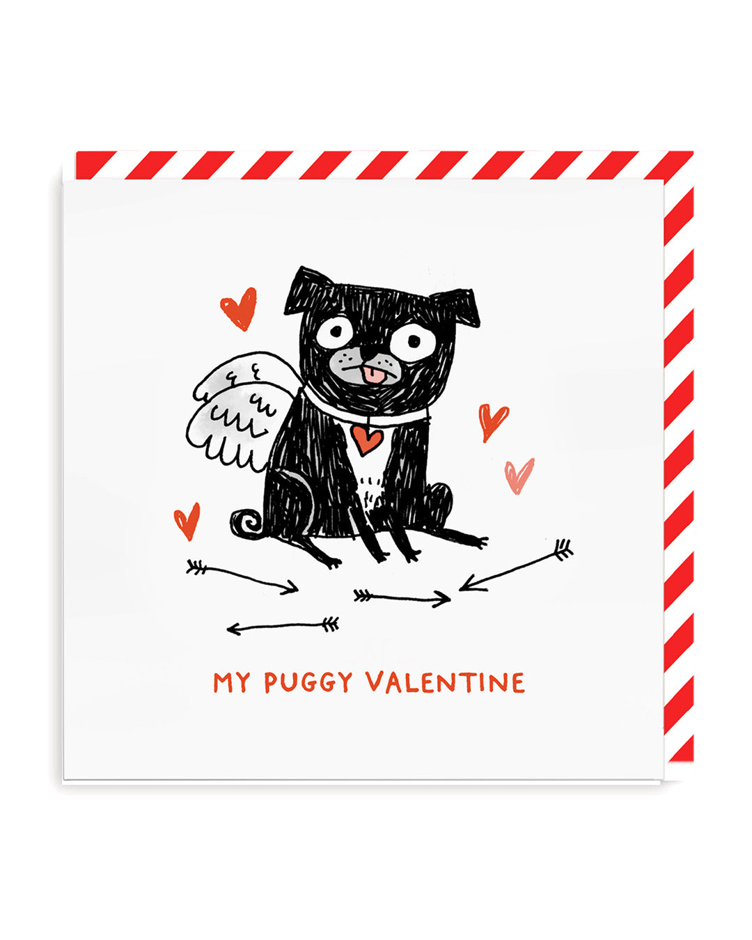 My Puggy Valentine Greeting Card