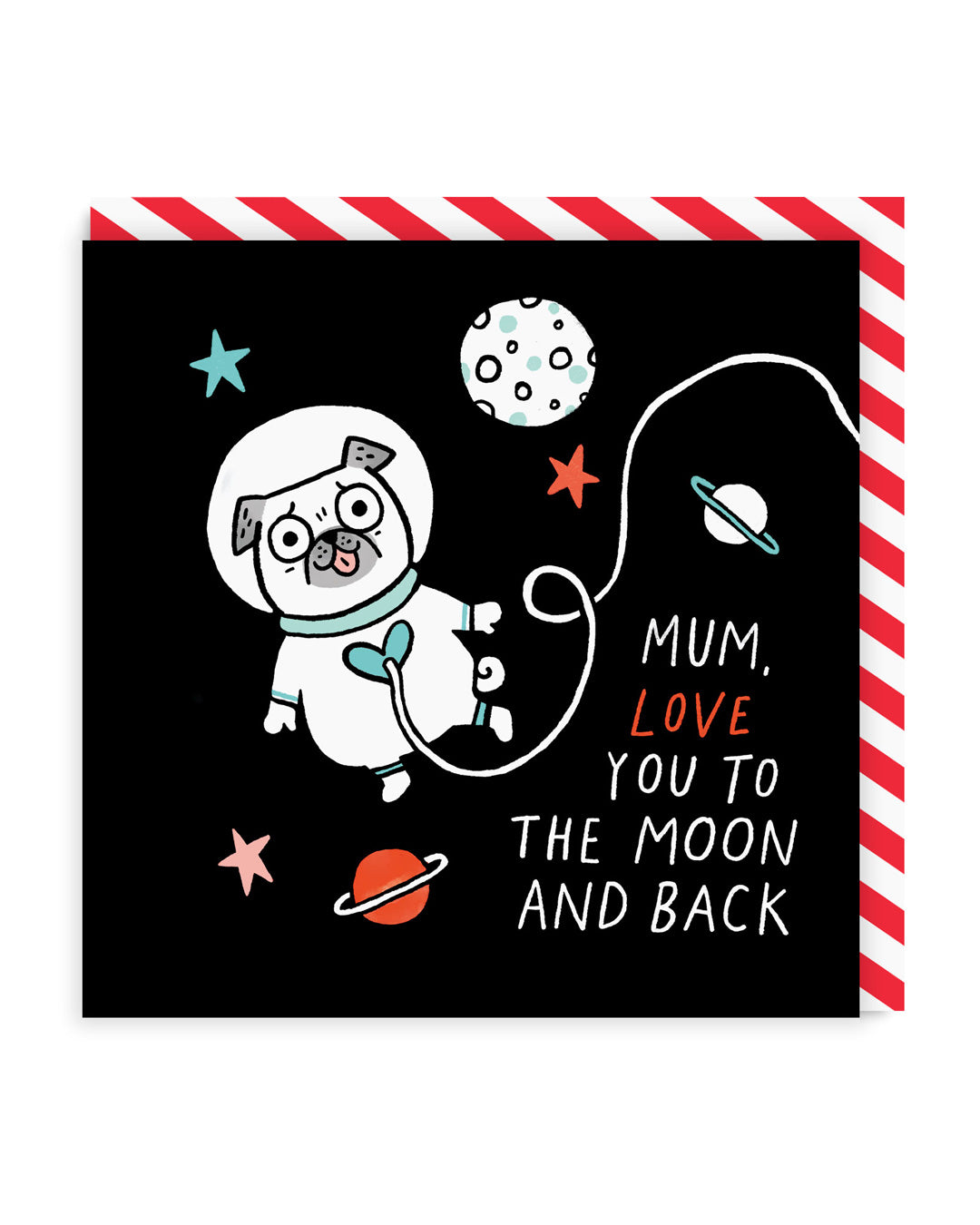 Mum Love You To The Moon and Back Greeting Card