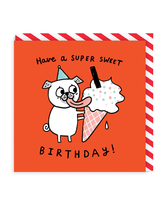 Super Sweet Birthday Square Greeting Card