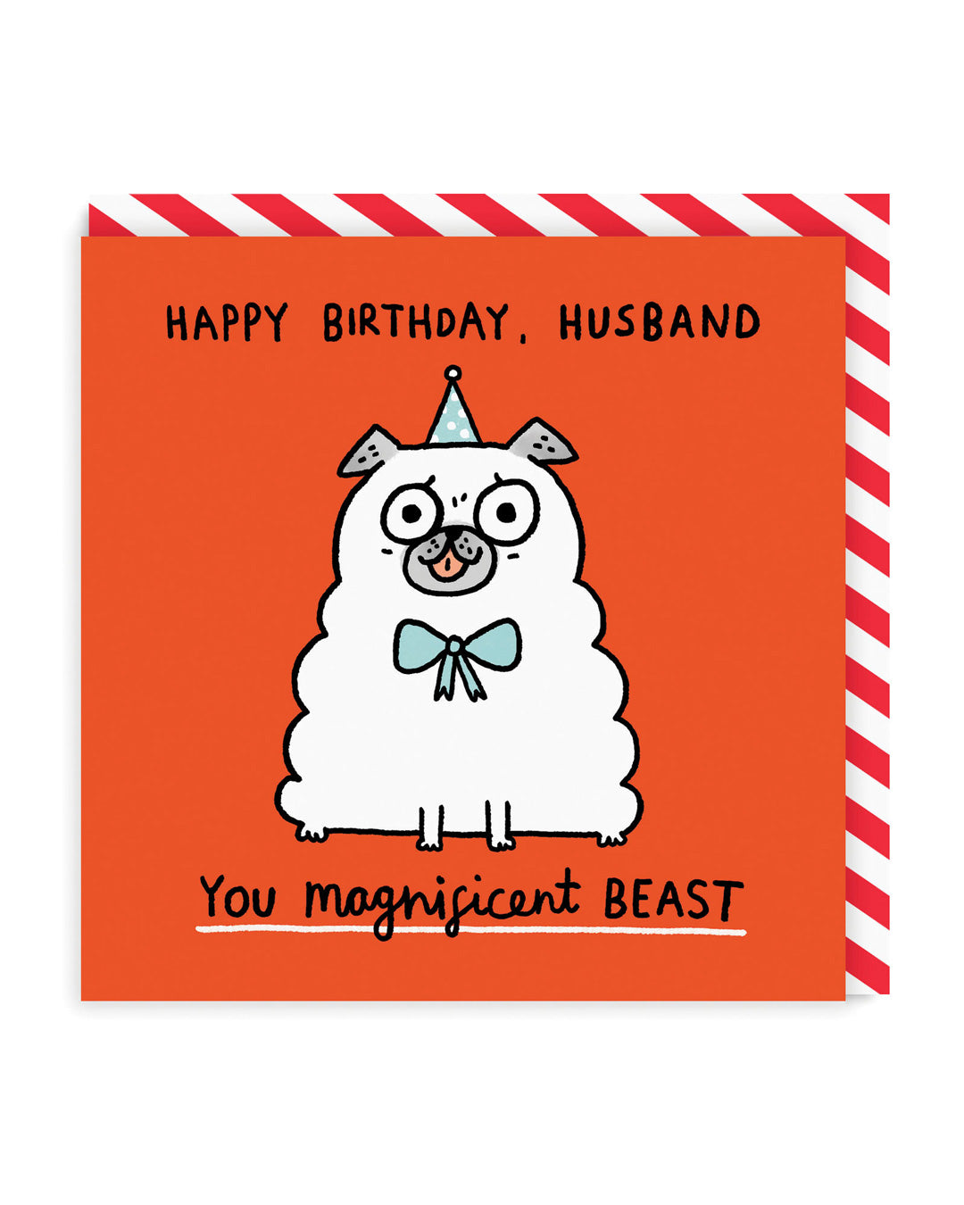 Husband Magnificent Beast Square Birthday Greeting Card