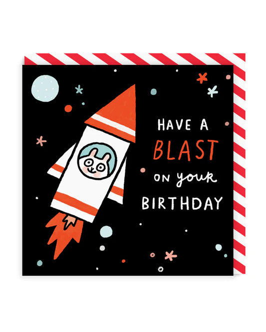 Have A Blast! Square Birthday Greeting Card