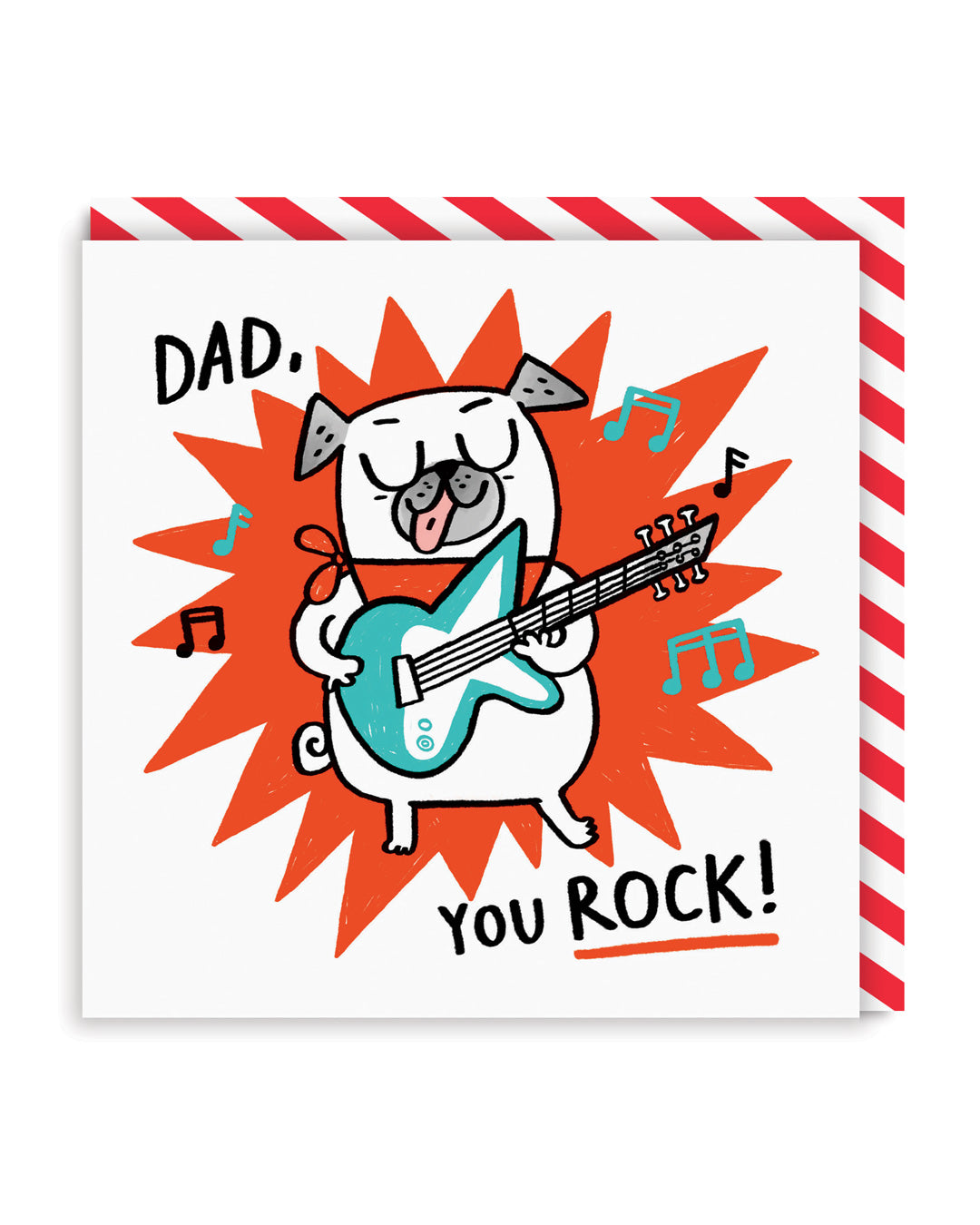 Dad You Rock Guitar Greeting Card