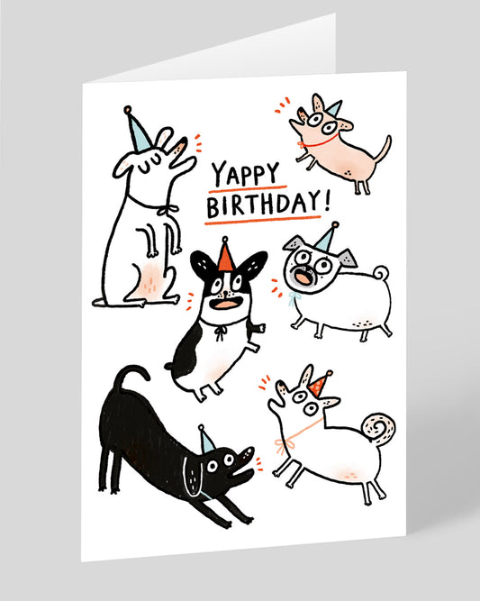 Personalised Yappy Birthday Greeting Card