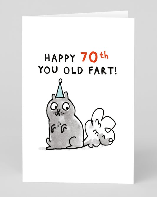 Personalised Old Fart 70th Birthday Card