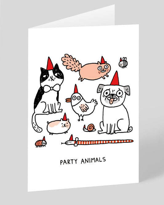Personalised Gemma Correll Party Animals Greeting Card