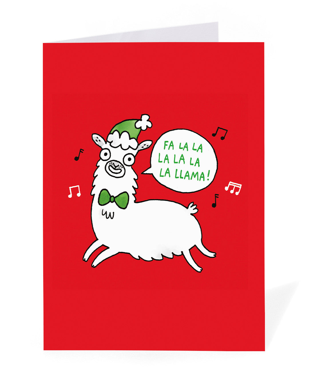 Personalised Fa La La La Llama Christmas Card
