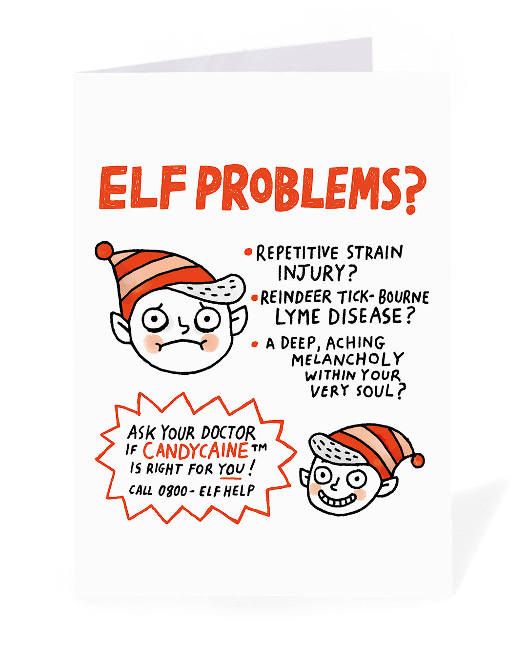 Personalised Elf Problems Christmas Card