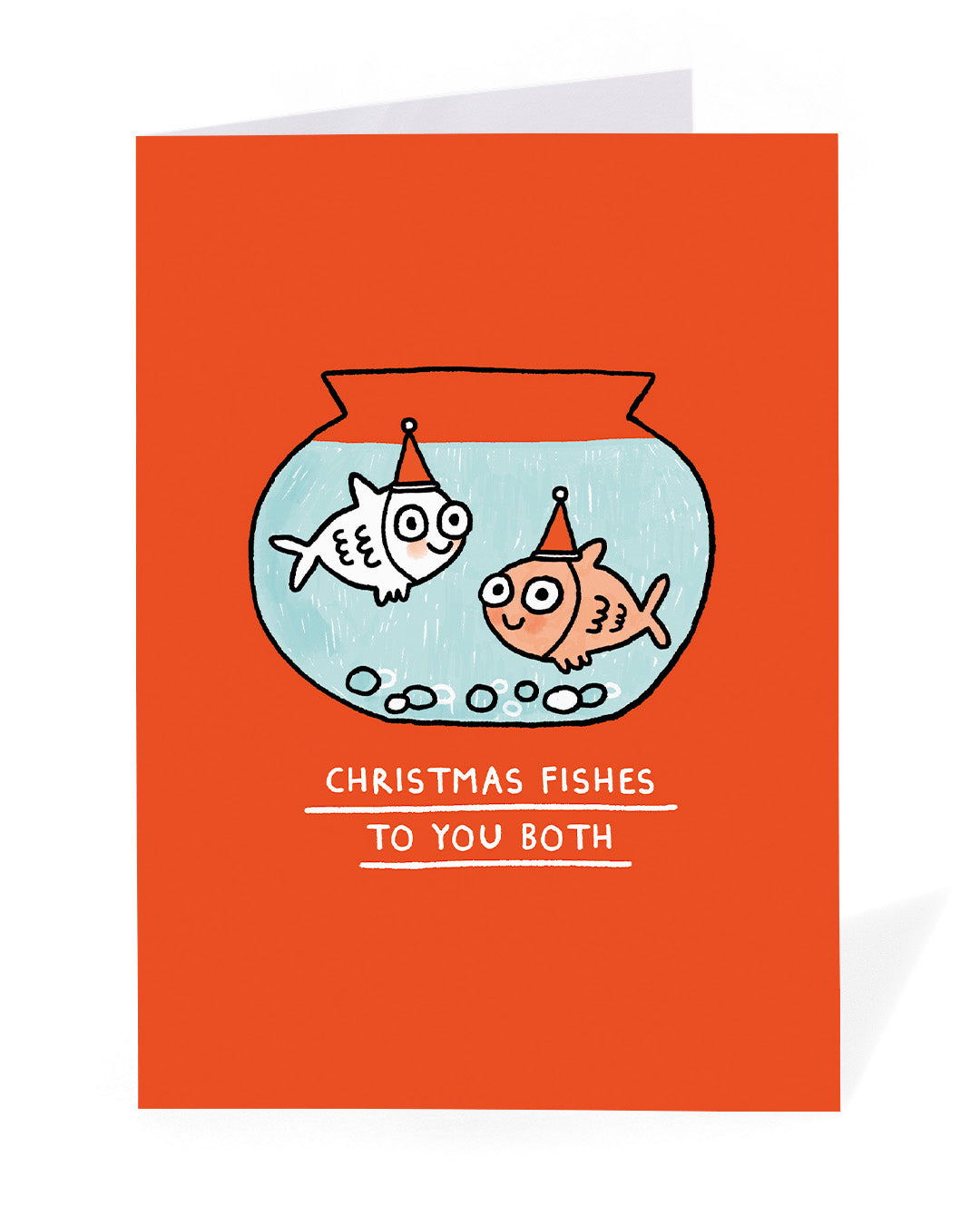 Personalised Christmas Fishes To You Both Christmas Card
