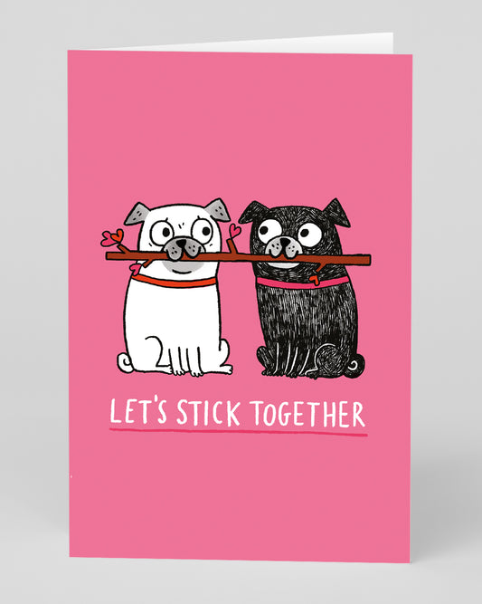 Personalised Let's Stick Together Greeting Card