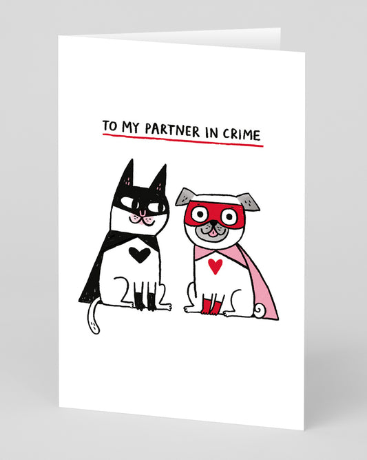 Personalised Partner In Crime Greeting Card