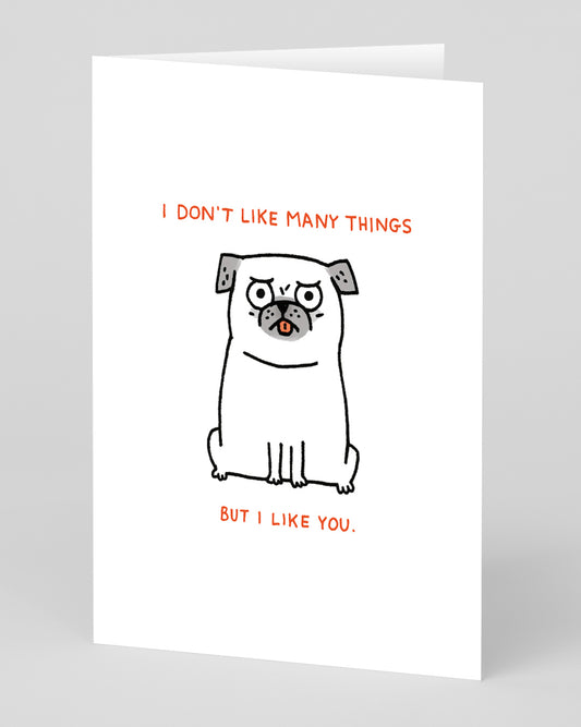 Personalised I Don't Like Many Things Greeting Card