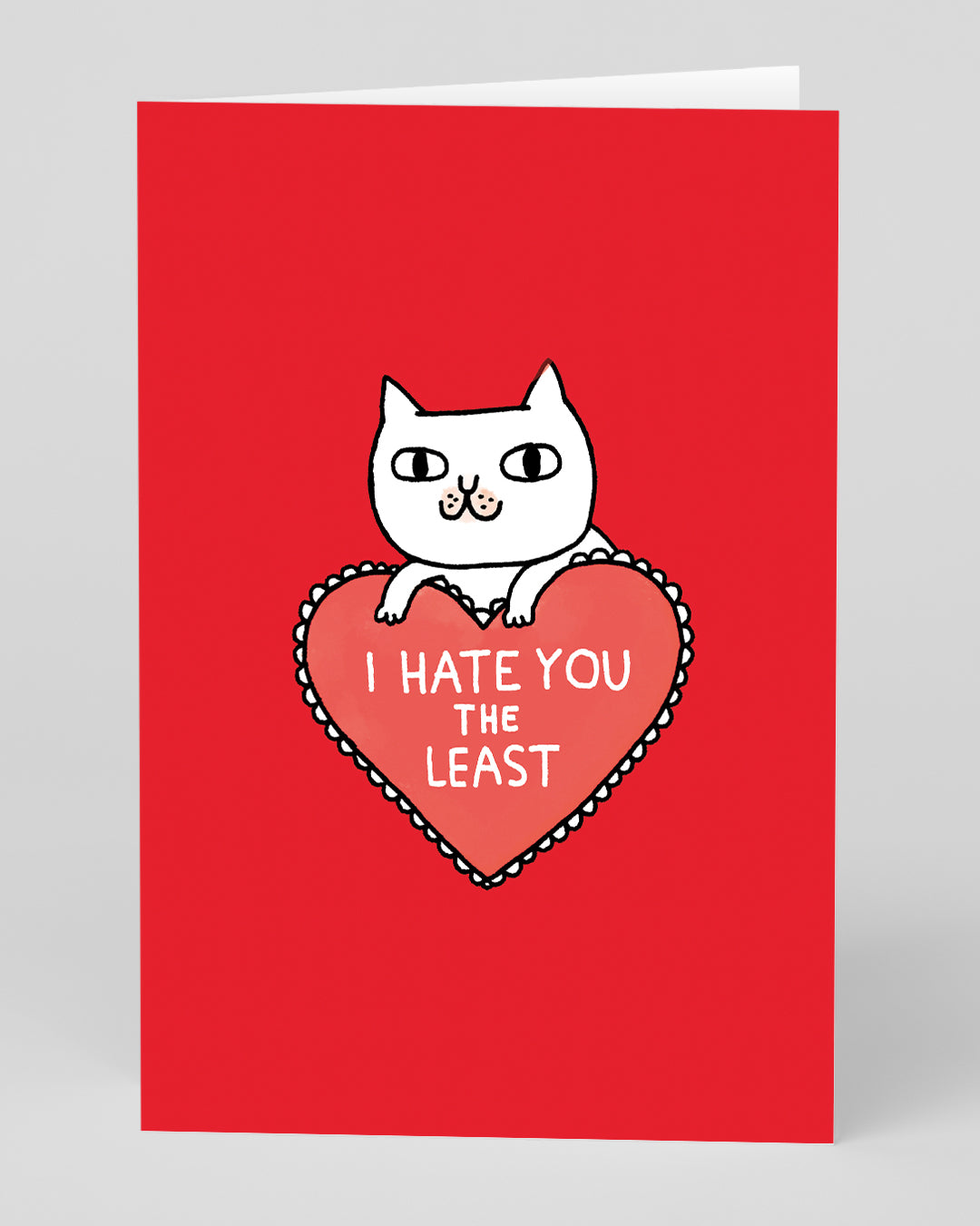 Personalised I Hate You The Least Greeting Card