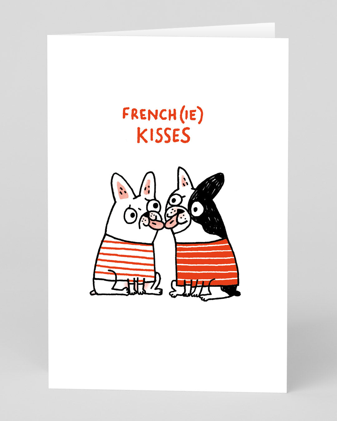 Personalised Frenchie Kisses Greeting Card
