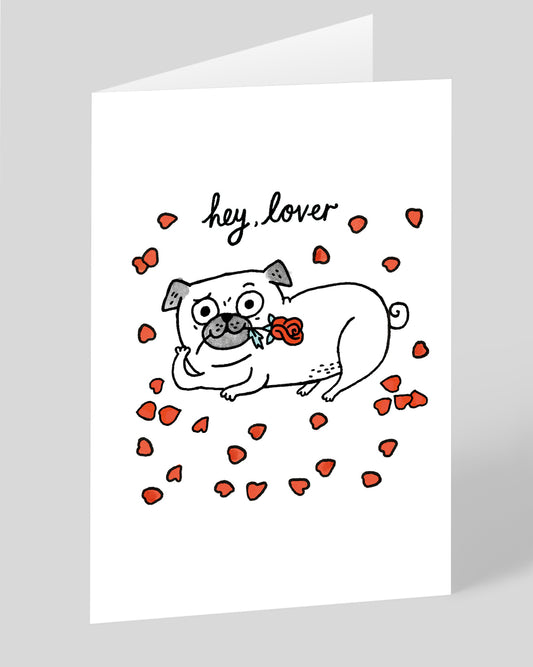 Personalised Hey Lover Greeting Card