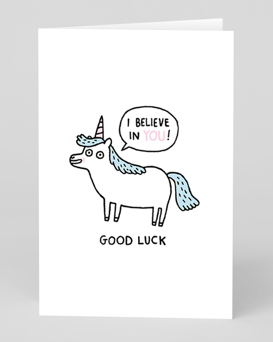 Personalised Good Luck Unicorn Greeting Card