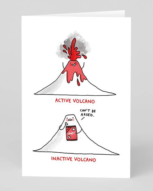 Personalised Inactive Volcano Greeting Card