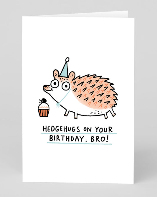 Personalised Hedgehugs Brother Birthday Card