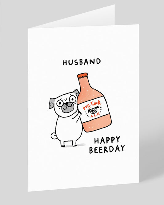 Personalised Husband Beer Birthday Card