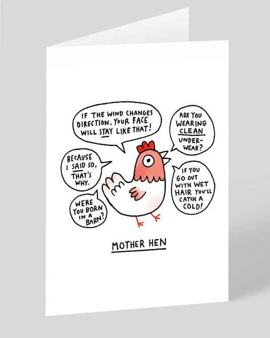 Personalised Mother Hen Greeting Card