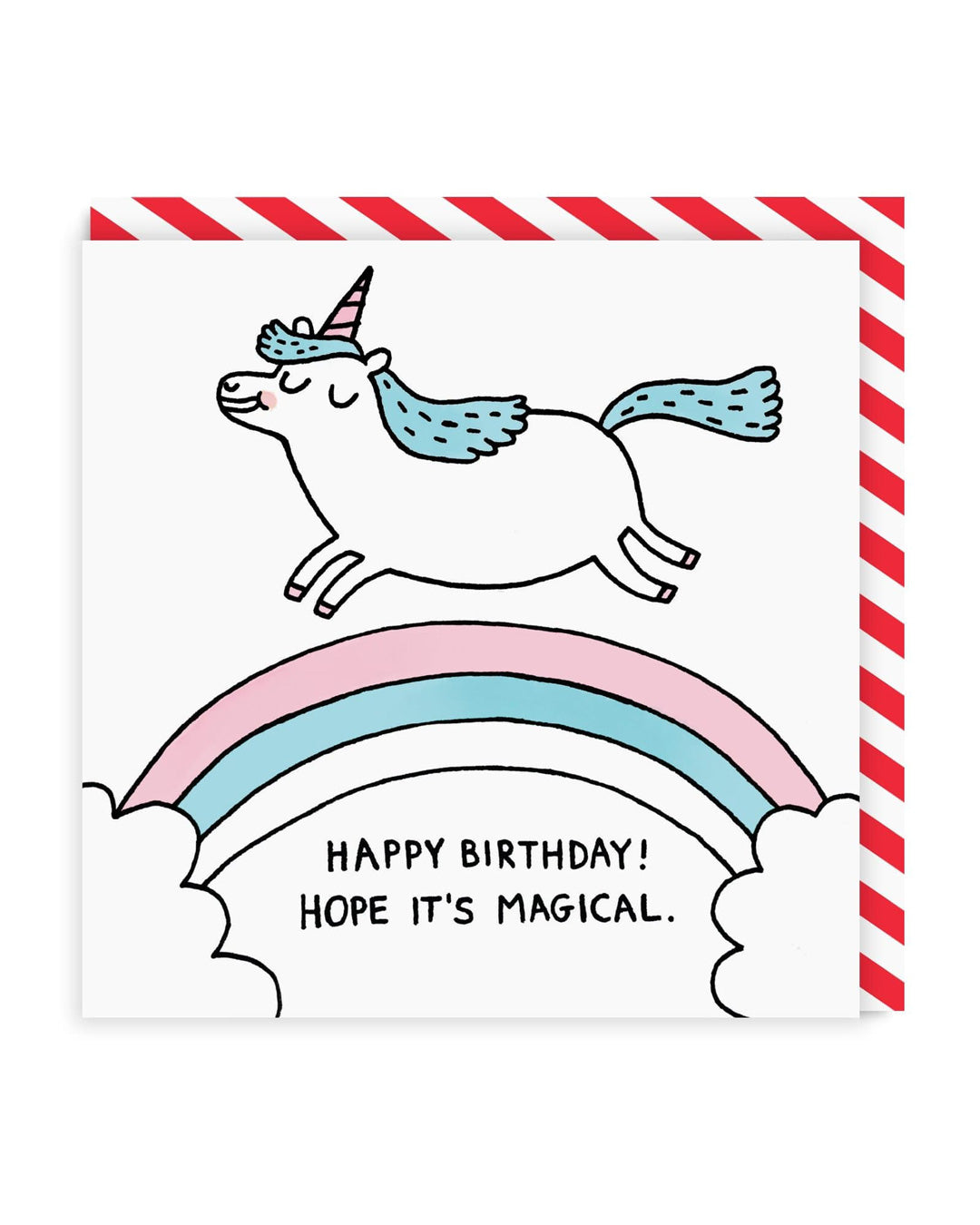 Magical Unicorn Square Birthday Card