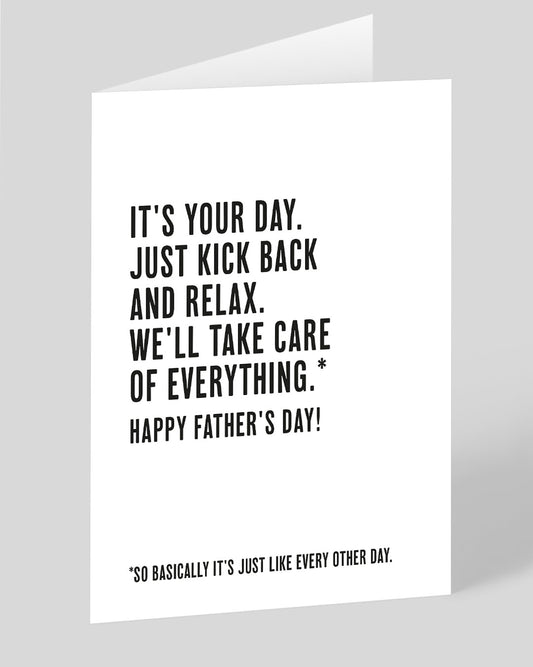 Kick Back and Relax Father's Day Card