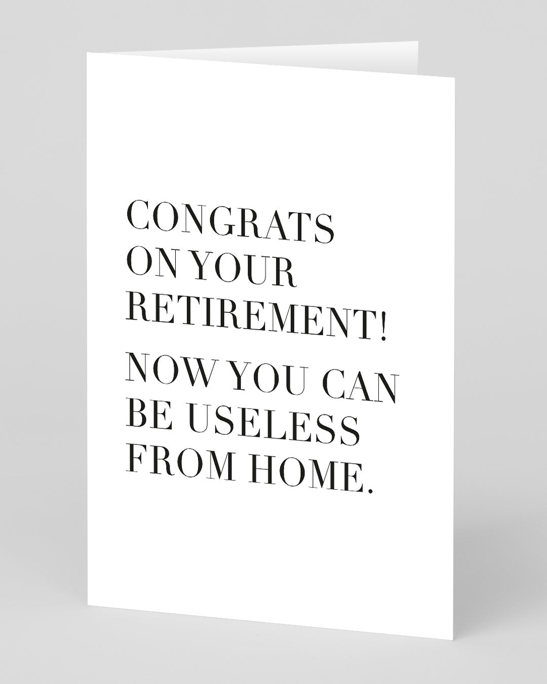 Useless From Home Retirement Card