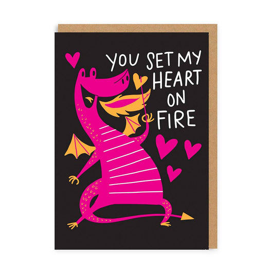 You Set My Heart On Fire Greeting Card