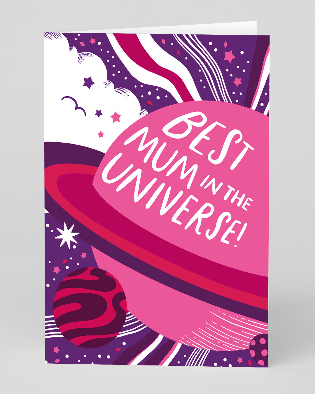 Personalised Best Mum In The Universe Greeting Card