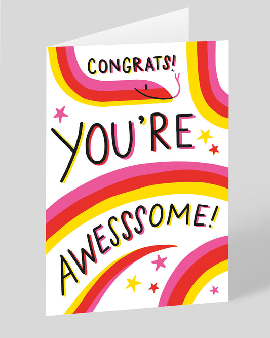 Personalised You're Awesssome Congratulations Card