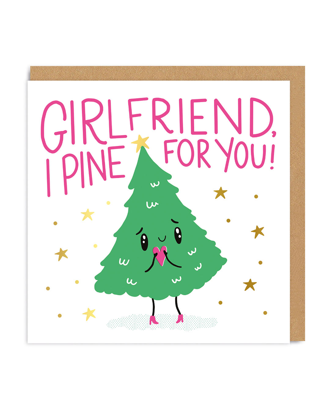 Girlfriend I Pine For You Square Christmas Card