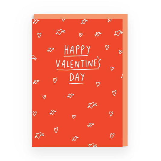 Happy Valentine's Day Cupid Heart's Greeting Card