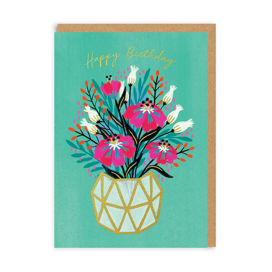 Flower Vase Birthday Card
