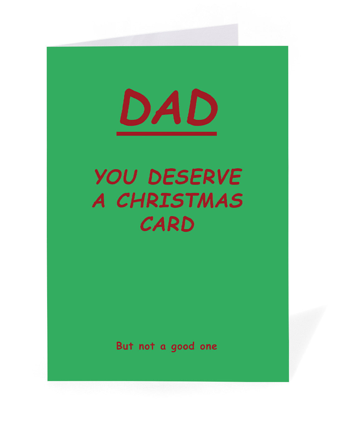 Personalised Dad You Deserve a Christmas Card